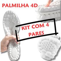 Kit 4 Palmilha 4D Alívio De Dor Calcanhar Esporão Fascite
