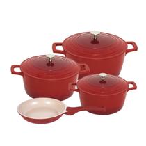 Kit 4 Panelas Mimo Cook&Chef - Vermelho