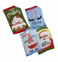 Kit 4 pano de copa felpudo natalino Kit 4 pano de copa felpudo natalino