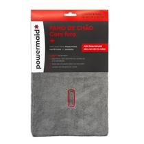 Kit 4 Panos De Chão Com Furo 60X50 Cinza Microfibra Kit 4 Panos De Chão Com Furo 60X50 Cinza Microfibra