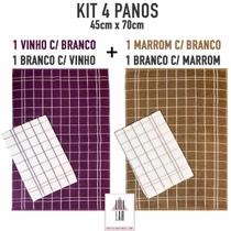 Kit 4 Panos de Prato Copa Chef Teka Premium Atoalhado 100% Algodão 45x70cm Kit 4 Panos de Prato Copa Chef Teka Premium Atoalhado 100% Algodão 45x70cm