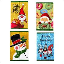 Kit 4 Panos De Prato Copa Natalino Atoalhado Grosso Algodão Natal Enfeite Kit 4 Panos De Prato Copa Natalino Atoalhado Grosso Algodão Natal Enfeite