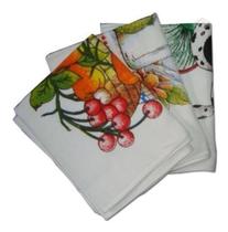 Kit 4 panos de prato estampado 35x60cm