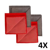 Kit 4 Panos Multiuso 2 Em 1 Esfrega Seca Microfibra 29X29Cm Kit 4 Panos Multiuso 2 Em 1 Esfrega Seca Microfibra 29X29Cm