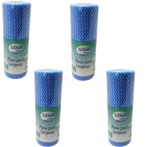 kit 4 Panos Para Limpeza em TNT Multiuso 24X30CM 50 Peças