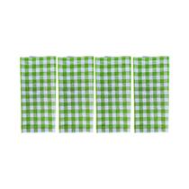 Kit 4 Panos Prato Xadrez Colorido Pé de Galinha 100% Algodão