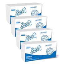 Kit 4 Papeis Toalha Interfolhado Scott Essential Folha Dupla com 200 Folhas