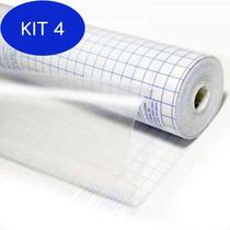 Kit 4 Papel Contact Adesivo Transparente 45Cm X 2 Metros - Bestchoice