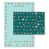 Kit 4 Papel de Carta Envelope com Adesivo Coisas Boas Fina Ideia