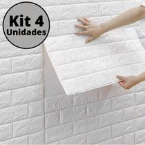 Kit 4 Papel De Parede Adesivo 3D 70x70 Autocolante