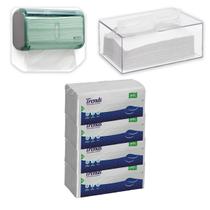 Kit 4 Papel Interfolhado Folha Dupla 2 Dobras 1000 Folhas