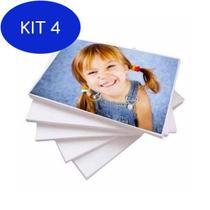 Kit 4 Papel Matte (Fosco) 220G - Dupla Face - 100 Folhas -