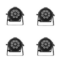Kit 4 Par Led 9X18W 6 In 1 Rgbwa+Uv Outdoor