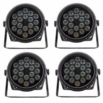 Kit 4 Par Led Outdoor Slim Sog 18X18W Rgbwa+Uv - Fy1876