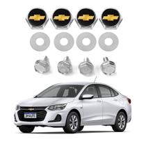 Kit 4 Parafusos De Fixar Placa de Carro com Emblema GM Chevrolet Universal para GM