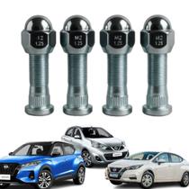 Kit 4 parafusos traseiro e porcas Nissan March Versa Kicks