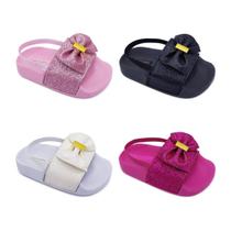 Kit 4 Pares Chinelo Sandália Slide Infantil Bebê Menina K128 Kit 4 Pares Chinelo Sandália Slide Infantil Bebê Menina K128