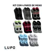 Kit 4 Pares De Meia Lupo Pilates Antiderrapante Sapatilha