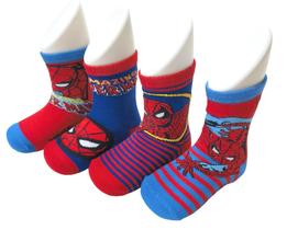 Kit 4 Pares de Meias Homem Aranha 0 a 4 anos Infantil Marvel Antiderrapante Jolitex