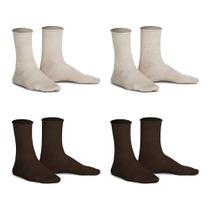 Kit 4 Pares de Meias Lupo Masculina Sem Punho 01275-001