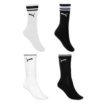 Kit 4 Pares de Meias Puma Esportiva Cano Longo Masculino