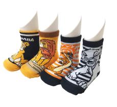 Kit 4 Pares DE Meias Rei Leão 04 anos Infantil Disney Antiderrapante Jolitex