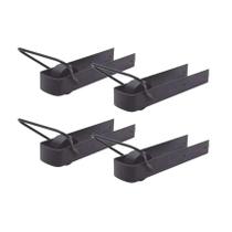 Kit 4 Pares de Trinco Correr Porteira Com Rodinha 350x70mm