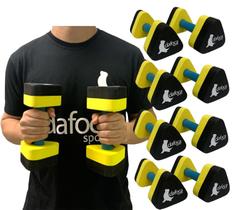 Kit 4 Pares Halteres Hidroginástica em EVA 1 à 2kg DF1104-P Preto/Amarelo Dafoca Sports Kit 4 Pares Halteres Hidroginástica em EVA 1 à 2kg DF1104-P Preto/Amarelo Dafoca Sports