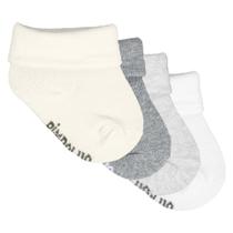 Kit 4 Pares Meia Lisa Com Vira Pimpolho