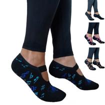 Kit 4 Pares Meia Sapatilha Pilates Fitness