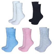 Kit 4 Pares Meias Aeróbicas Fitness Feminina Academia Esportiva Algodão Cano Longo Kit 4 Pares Meias Aeróbicas Fitness Feminina Academia Esportiva Algodão Cano Longo