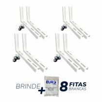 Kit 4 Pares Suporte Condensadora de Ar-Condicionado 18.000 a 24.000 500mm + 8 Fitas PVC Brancas de Brinde Kit 4 Pares Suporte Condensadora de Ar-Condicionado 18.000 a 24.000 500mm + 8 Fitas PVC Brancas de Brinde