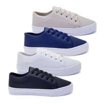 Kit 4 Pares Tênis Feminino Casual Básico Sapatenis Leve K129