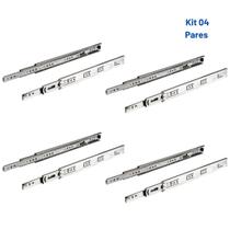 Kit 4 Pares Trilho Telescópico 45mm P/Gavetas 550mm Häfele