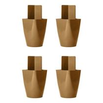 Kit 4 PÃs De Móveis Guarda Roupa Armario Comoda 7cm Marrom Kit 4 PÃs De Móveis Guarda Roupa Armario Comoda 7cm Marrom