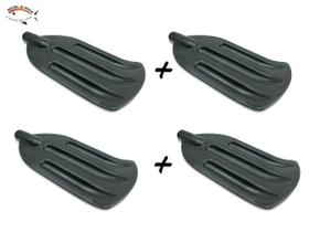 Kit 4 Pás de Remo Curva Para Barco, Caiaque, Canoa, Lancha