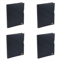 Kit 4 Pasta catálogo A4 Executiva Preta com 30 plásticos Dello Kit 4 Pasta catálogo A4 Executiva Preta com 30 plásticos Dello