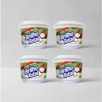 Kit 4 Pasta de Coco Brilho Total 500g Limpeza Pesada e Brilho Imediato