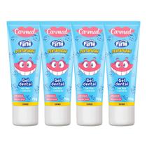 Kit 4 Pasta de Dente Fini Dentadura Creme Dental Gel 70g com Flúor Carmed Kit 4 Pasta de Dente Fini Dentadura Creme Dental Gel 70g com Flúor Carmed