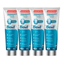 Kit 4 Pasta de Dente Gel 90g Regenerador Sensitive Cárie Sensíveis Creme Dental Dentalclean