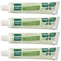Kit 4 Pasta de Dente Natural Vegana Boni Menta e Melaleuca