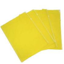 Kit 4 Pasta Documentos Fechamento Zip Zap Escritório - Amarelo