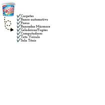 KIT 4 Pasta FACILIT 380g Limpeza a Seco Cozinha Carro Carpetes Pneus Banco Borrachas Tênis KIT 4 Pasta FACILIT 380g Limpeza a Seco Cozinha Carro Carpetes Pneus Banco Borrachas Tênis