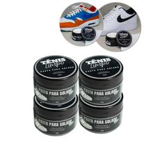 Kit 4 Pastas P/ Limpar Solado Sola Tênis Sapato Tira Manchas