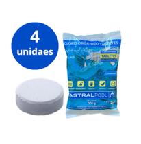 Kit 4 Pastilhas Cloro Orgânico200g Astralpool Piscina Kit 4 Pastilhas Cloro Orgânico200g Astralpool Piscina