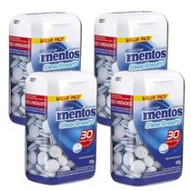 Kit 4 Pastilhas Mentos sem açúcar pote com 150 unidades cada Peppermint