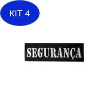 Kit 4 Patch Bordado Segurança Mini Com Fecho De Contato