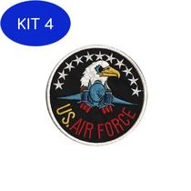 Kit 4 Patch Bordado Us Air Force Com Fecho De Contato - Mundo Do Militar