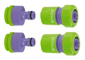 Kit 4 Pç Conexão + Engate Rápido Mangueira Jardim 3/4 Kit 4 Pç Conexão + Engate Rápido Mangueira Jardim 3/4