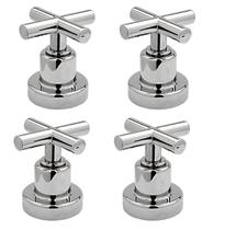 kIT 4 PÇS Acabamento Registro 3/4 Pressão /Gaveta 4900.C64.PQ Cromado Luxo